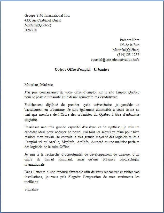 lettre de motivation secretaire gratuite