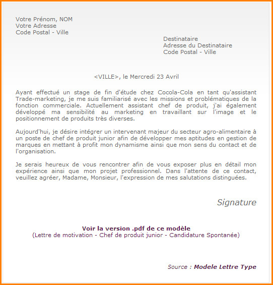 lettre de motivation spontanee anpe