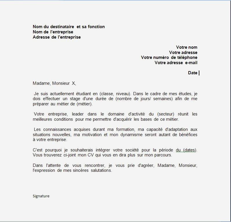 lettre de motivation stage assistante de direction