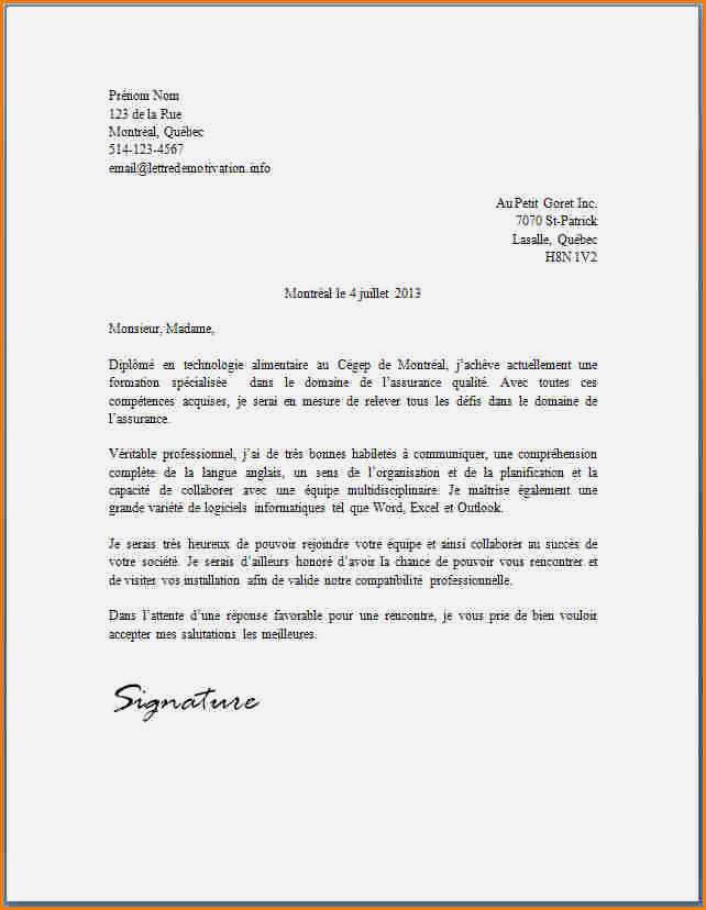 lettre de motivation stage caissiere