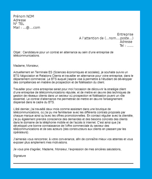 lettre de motivation stage en entreprise bts muc