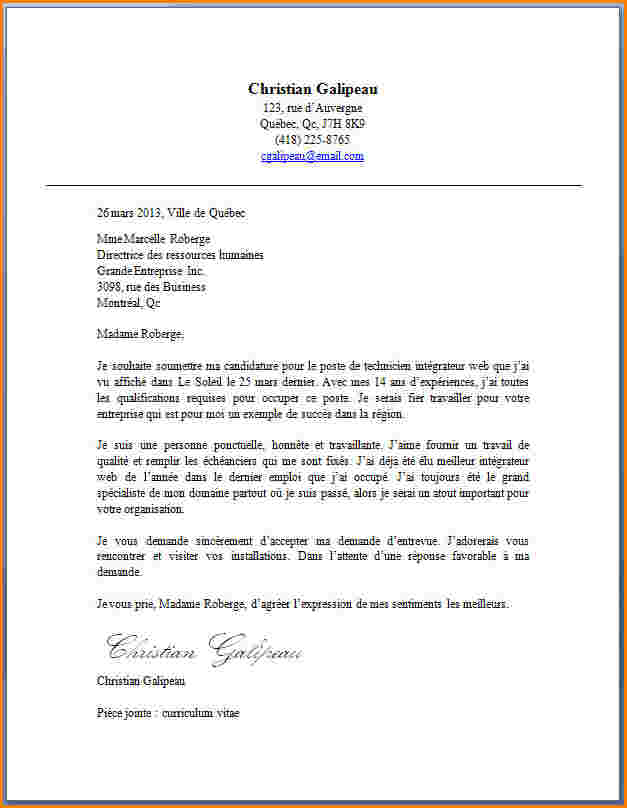 lettre de motivation stage graphisme