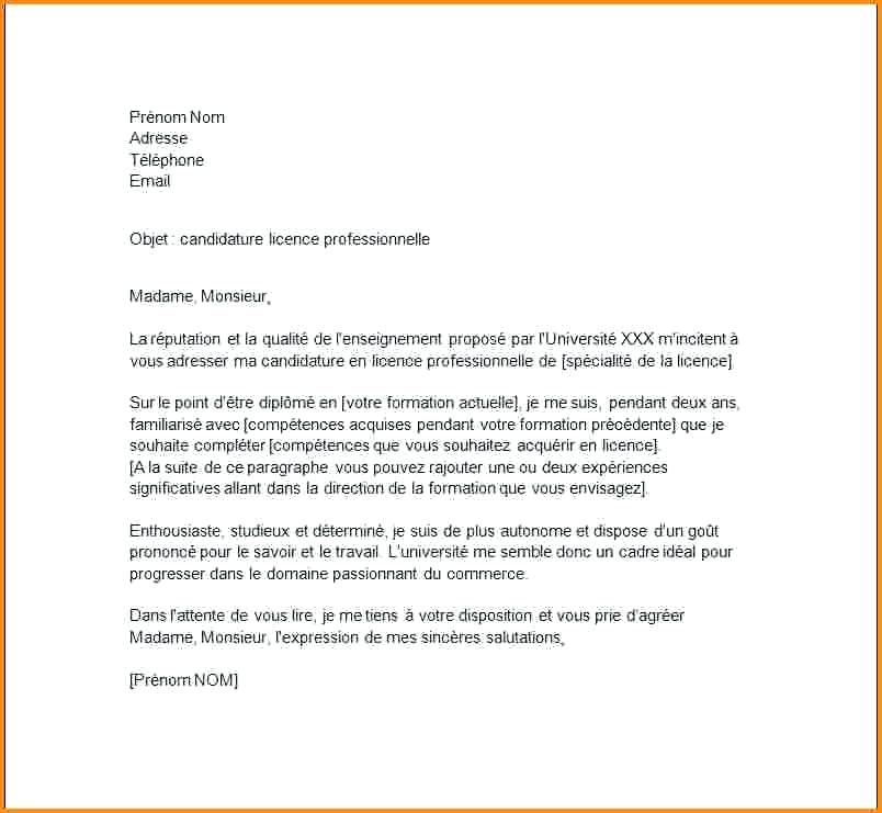 lettre de motivation stage licence pro banque