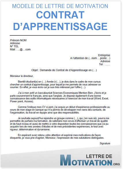 lettre de motivation vendeuse alternance