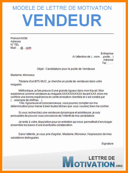 lettre de motivation vendeuse alternance
