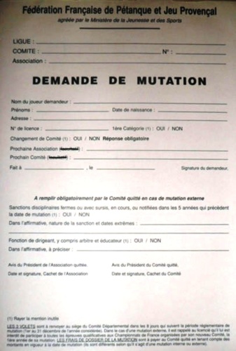 lettre de mutation dans un autre service