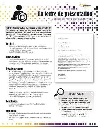 lettre de presentation curriculum vitae