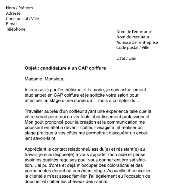 lettre de presentation de voeux