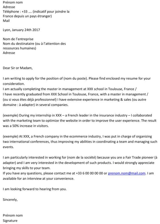 lettre de presentation
