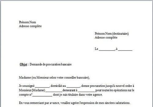 lettre de procuration assurance auto