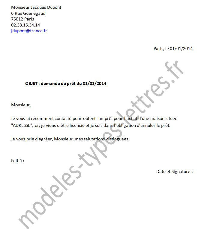 lettre de rachat de credit