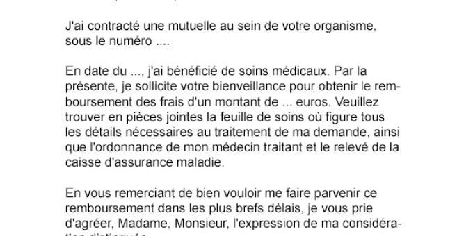 lettre de reclamation assurance maladie