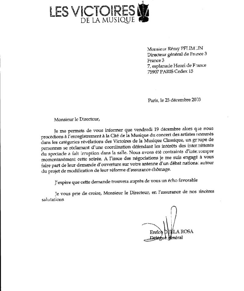 lettre de reclamation au directeur general