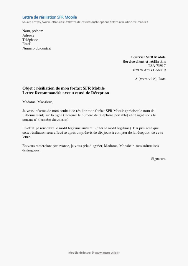 lettre de reclamation garage