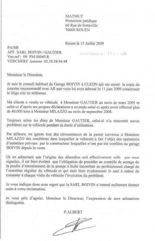 lettre de reclamation pour vice cache