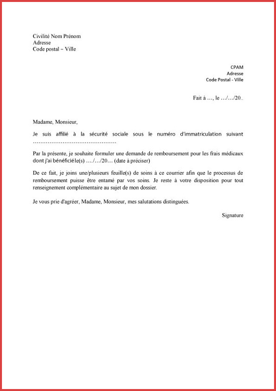 lettre de reclamation remboursement