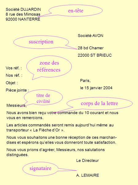 lettre de reclamation transporteur