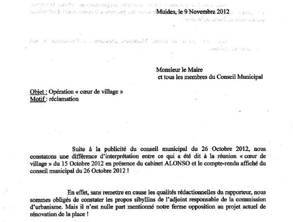 lettre de reclamations