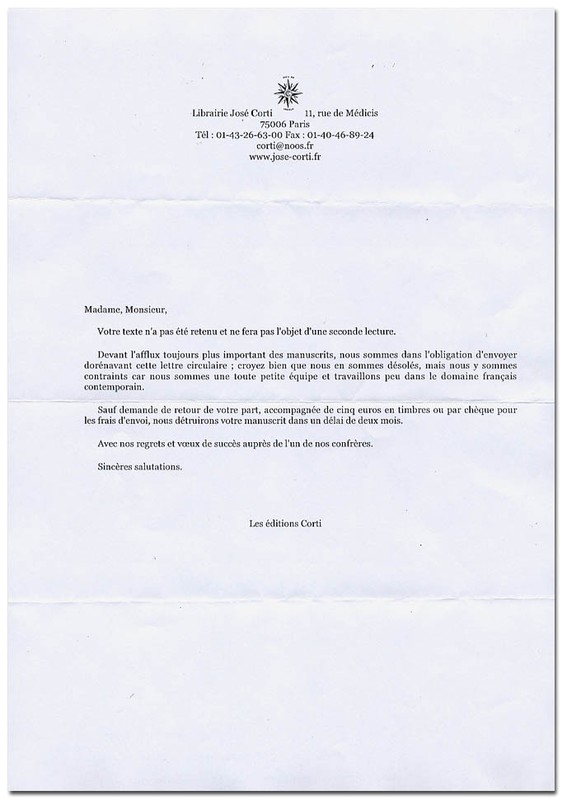 lettre de refus de stage