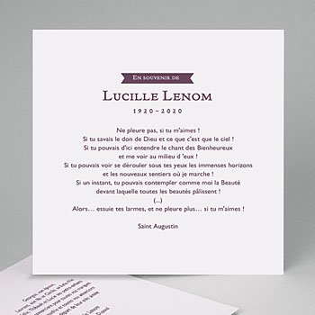 lettre de remerciement apres un deces