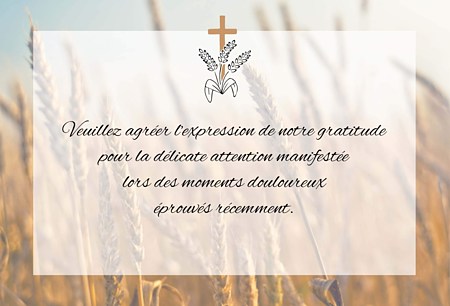 lettre de remerciement pour deces