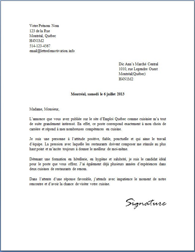 lettre de renom