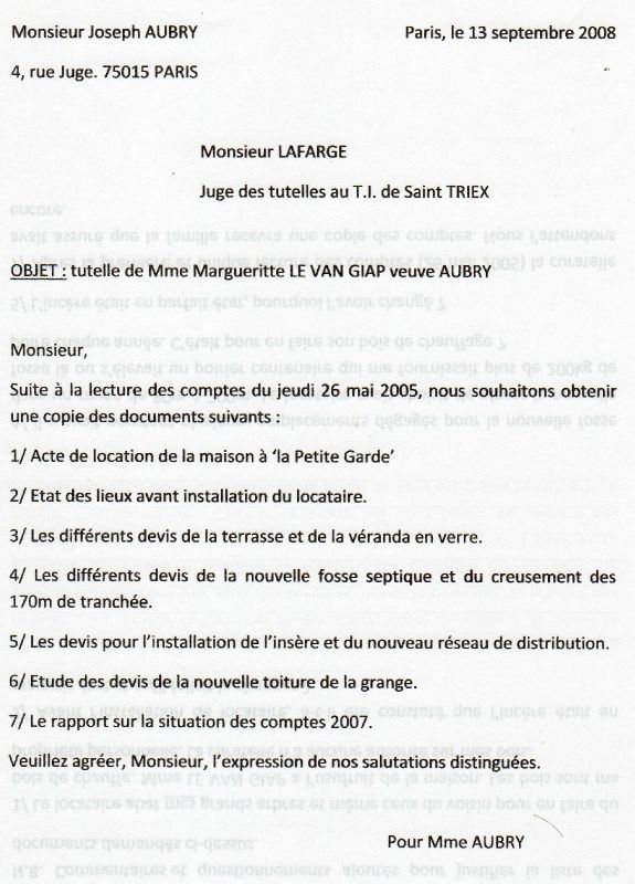 lettre de renoncement de succession