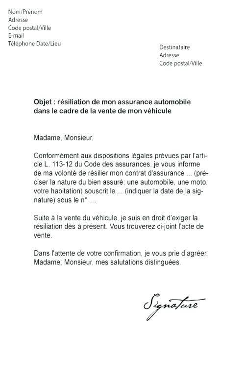 lettre de renonciation assurance habitation