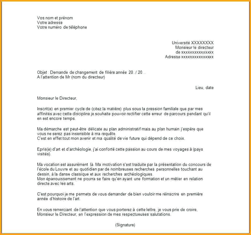 lettre de requete