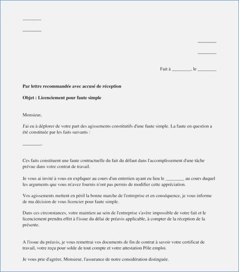 lettre de resiliation de compte