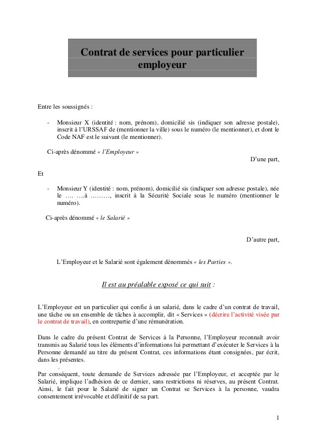 lettre de resiliation de contrat de prestation