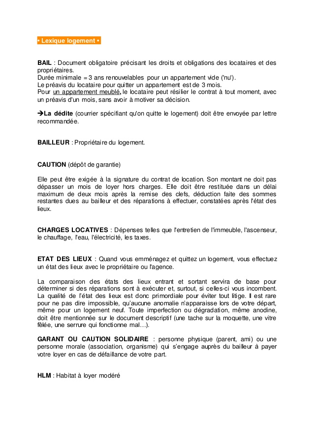 lettre de resiliation logement crous