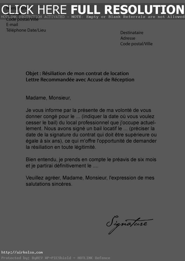 lettre de resiliation logement crous