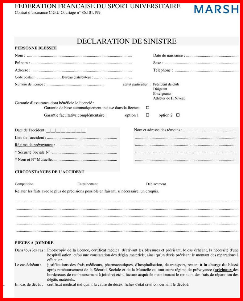 lettre declaration accident