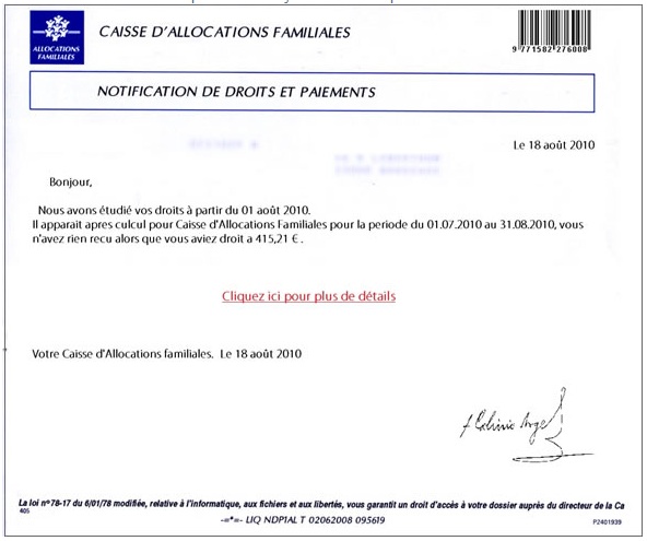 lettre declaration de grossesse