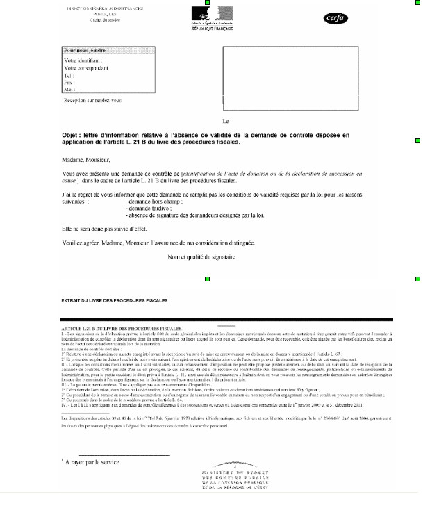 lettre declaration deces impots