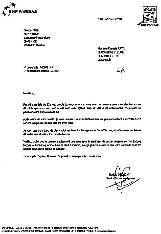 lettre demande de virement