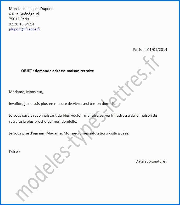 lettre demande mise a la retraite