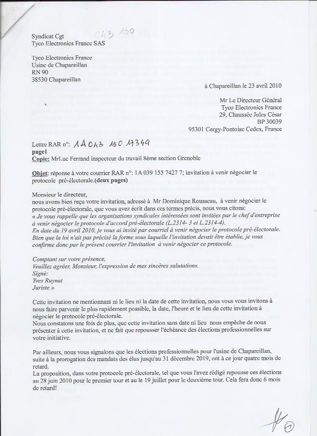 lettre demission chsct gratuite