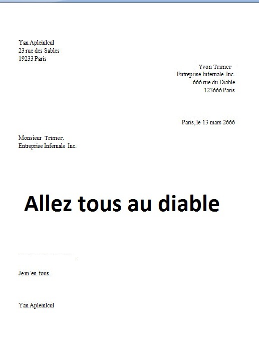 lettre demission retraite