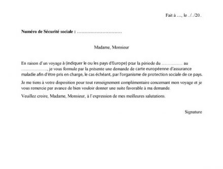 lettre denonciation securite sociale