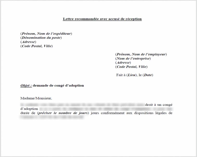 lettre employeur conge parental