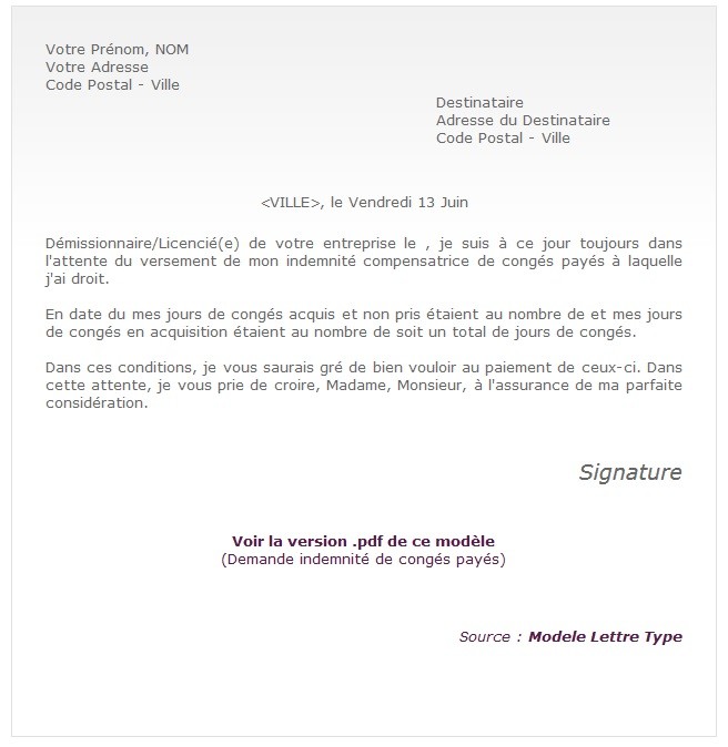 lettre employeur grossesse
