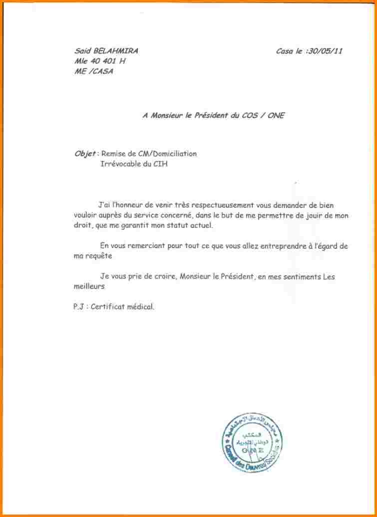 lettre excuse d absence