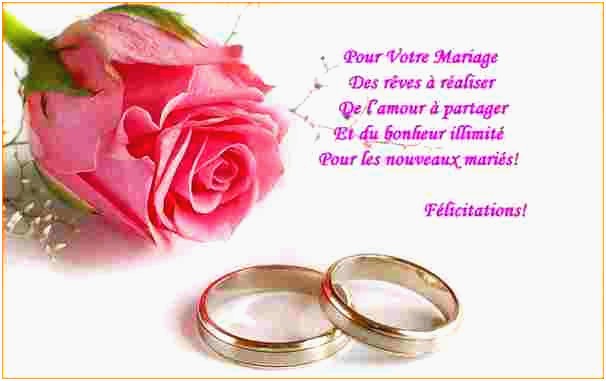 lettre felicitation mariage