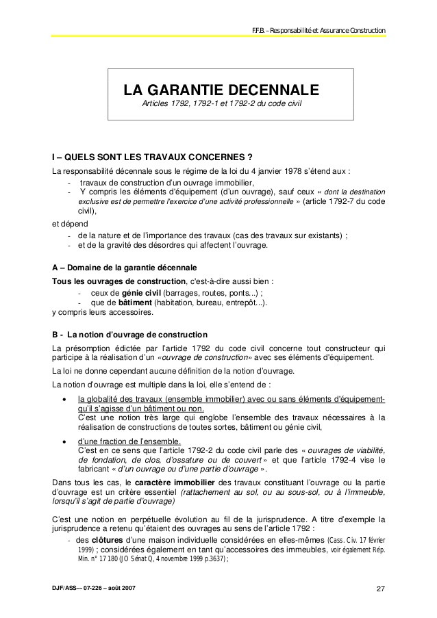 lettre garantie decennale