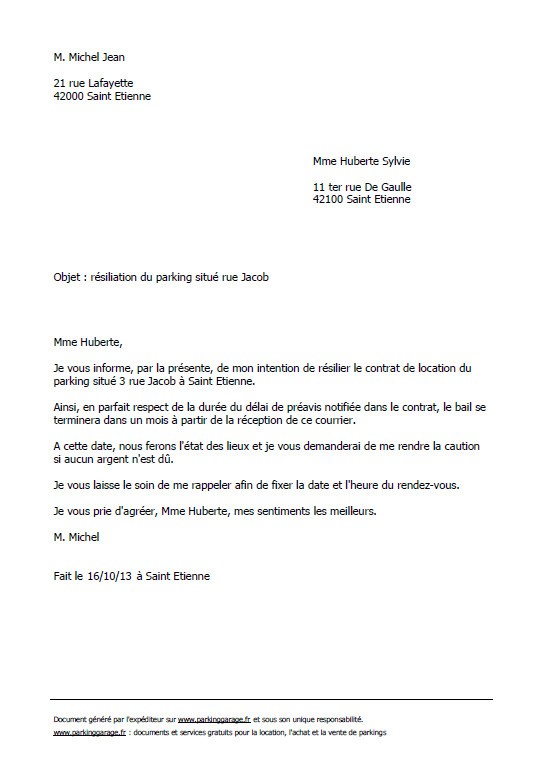 lettre logement