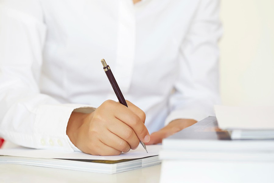 lettre manuscrite ou tapee