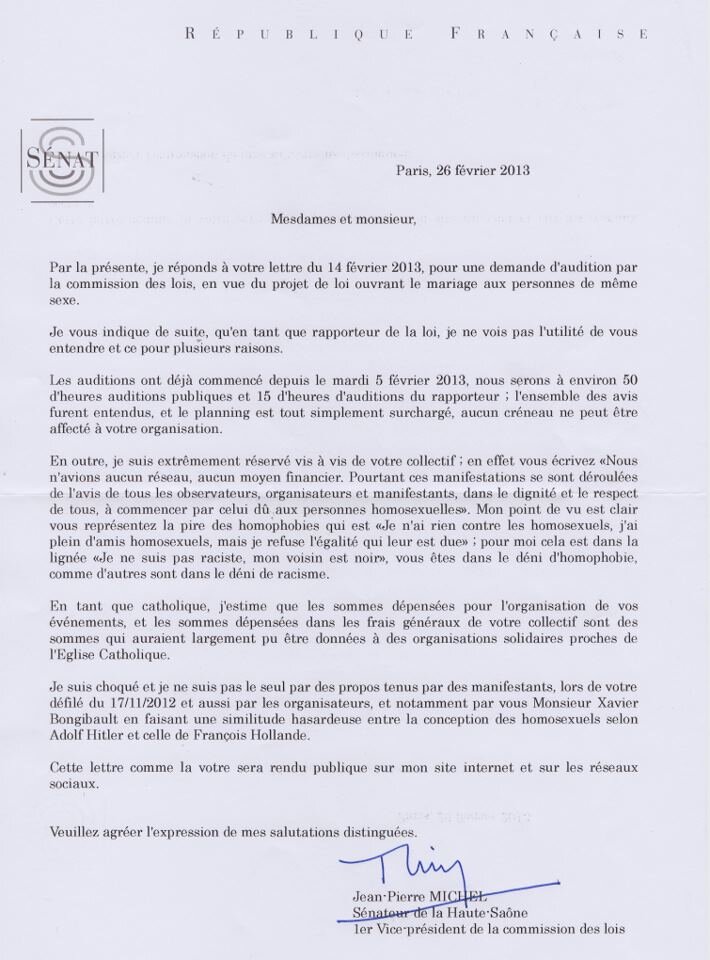 lettre mariage