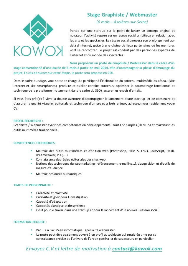 lettre motivation graphiste